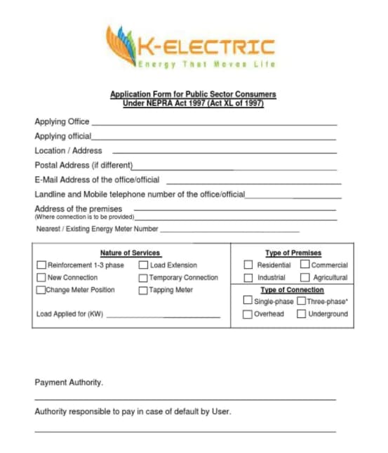 K-Electric New Meter Connection